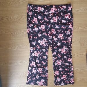 TORRID Neon Pink Floral Pants Sz 22